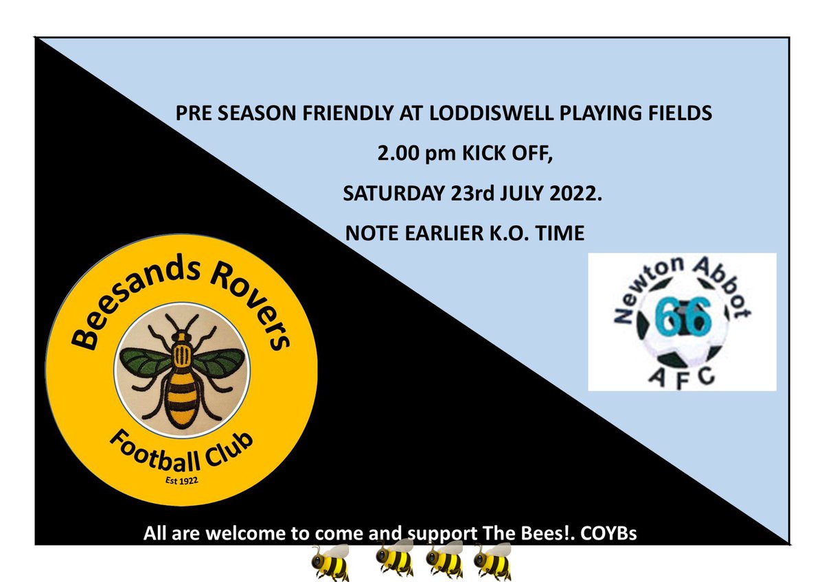 PLEASE NOTE EARLIER KICK OFF:
2pm.