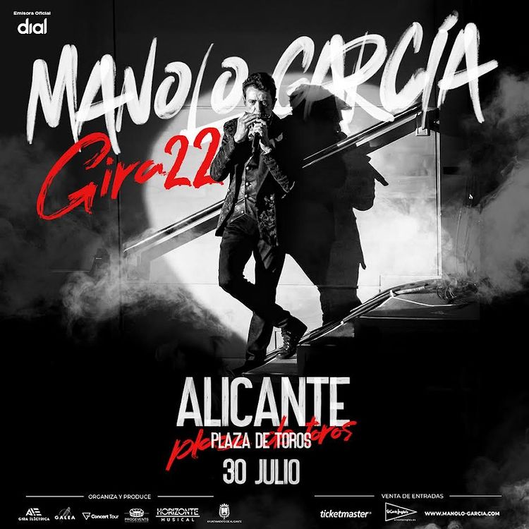 ManoloGarcia.es (@manologarcia_es) on Twitter photo #Conciertos de #Julio en la #Gira2022 de #ManoloGarcía.
🅐🅛🅘🅒🅐🅝🅣🅔
SÁBADO 30 DE JULIO
(PLAZA DE TOROS)
Entradas a la venta en:
<a href="/TicketmasterES/">Ticketmaster España</a>
<a href="/elcorteingles/">El Corte Inglés</a>
manolo-garcia.com
<a href="/HorizonteMusica/">Horizonte Musical</a>
<a href="/alicanteayto/">Ayuntamiento Alicante</a>
<a href="/progevents/">PROG Events</a>
#ManoloGarcia #Alicante #Conciertos de #Julio en la #Gira2022 de #ManoloGarcía.
🅐🅛🅘🅒🅐🅝🅣🅔
SÁBADO 30 DE JULIO
(PLAZA DE TOROS)
Entradas a la venta en:
<a href="/TicketmasterES/">Ticketmaster España</a>
<a href="/elcorteingles/">El Corte Inglés</a>
manolo-garcia.com
<a href="/HorizonteMusica/">Horizonte Musical</a>
<a href="/alicanteayto/">Ayuntamiento Alicante</a>
<a href="/progevents/">PROG Events</a>
#ManoloGarcia #Alicante
