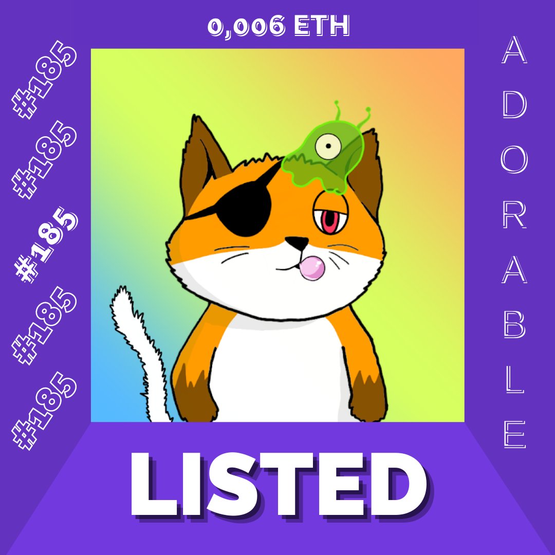 New Adorable Executive Club #Listed #185😻💼

Price: 0,006 #ETH 

Passive money for life, benefits for being a holder,
decision-making capacity in the project, etc.

#Opensea: opensea.io/assets/matic/0…

#NFT #NFTs #NFTCommunity #NFTCollector #NFTCollectors #NFTDrop #NFTShillers