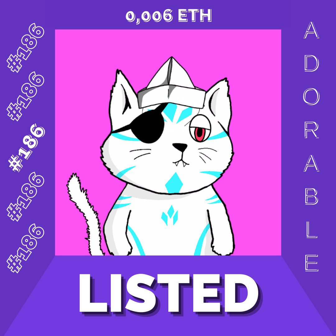 New Adorable Executive Club #Listed #186😻💼

Price: 0,006 #ETH 

Passive money for life, benefits for being a holder,
decision-making capacity in the project, etc.

#Opensea: opensea.io/assets/matic/0…

#NFT #NFTs #NFTCommunity #NFTCollector #NFTCollectors #NFTDrop #NFTShillers