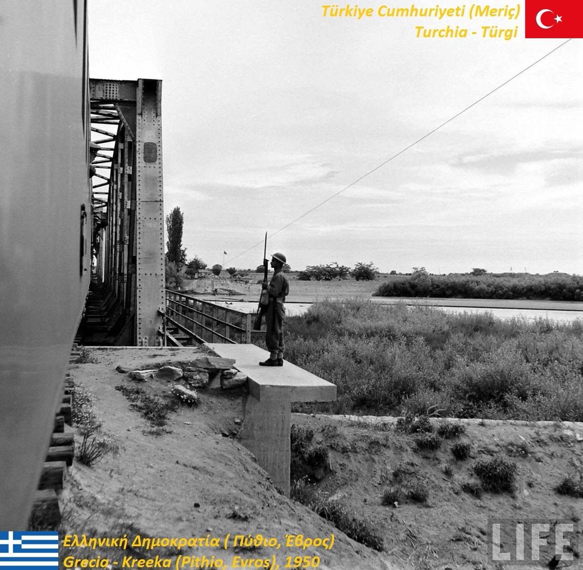 Pillandia's tweet photo. International railway bridge between Greece and Turkey in 1950.
https://t.co/5YvQpkEVdJ
#Έβρος #Meriç #Maritsa #Марица #Greece #Turkey #Πύθιο #Pythio #OrientExpress #Railway #Railways #Bridge #Border #Riigipiir https://t.co/2fW5Cr45Tp