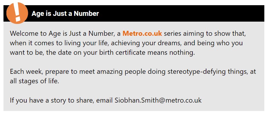 Great to see that <a href="/MetroUK/">Metro</a> is running a series challenging age stereotypes. Pass it on - and get in touch to share your stories