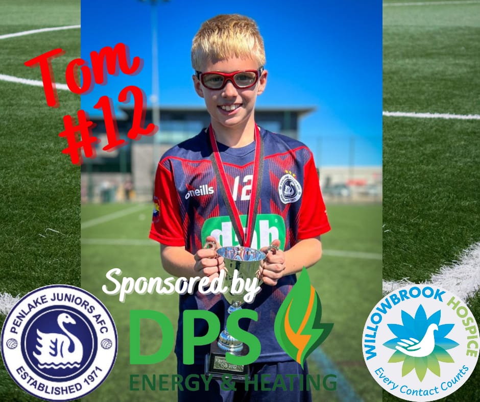 ⚽️ Introducing Tom ⚽️
➡️ Position - Defender
🏅 Supports - <a href="/LFC/">Liverpool FC</a>
🥅 Best trick - Rainbow Flick
👉🏼 Favourite player - <a href="/VirgilvDijk/">Virgil van Dijk</a> 

Proudly sponsored by #dpsenergyandheating 

#wearepenlake #willowbrookhospice #GoCeltics #dabdesignandbuild