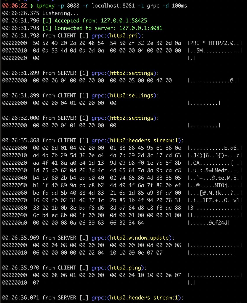 binitamshah's tweet image. tproxy : A cli tool to proxy and analyze TCP connections : github.com/kevwan/tproxy