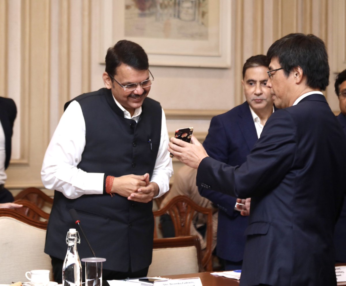 Devendra Fadnavis (@dev_fadnavis) on Twitter photo It was a honour and privilege to welcome Hon. Consul General of Japan Dr. Fukahori Yasukata & Hon. Deputy of Mission Mr. Kaneko Toshihiro and other senior Japanese officials in Mumbai, this morning.
<a href="/JapaninIndia/">Embassy of Japan in India</a> It was a honour and privilege to welcome Hon. Consul General of Japan Dr. Fukahori Yasukata & Hon. Deputy of Mission Mr. Kaneko Toshihiro and other senior Japanese officials in Mumbai, this morning.
<a href="/JapaninIndia/">Embassy of Japan in India</a>