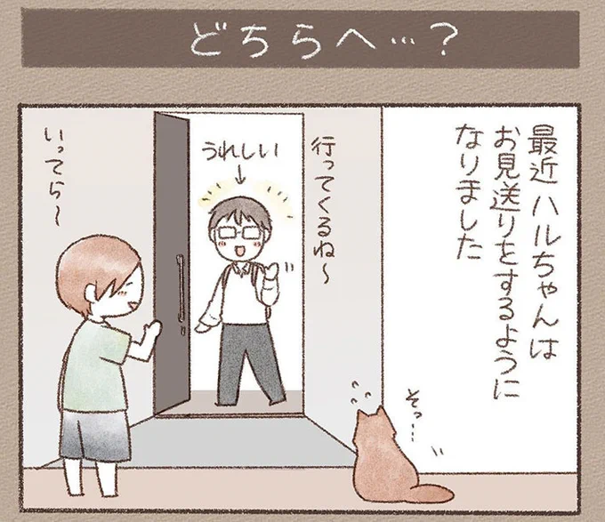 玄関で見送りをするようになった猫 タイミングが合わずに失敗すると… https://t.co/SdwGDLIMAQ @grapeejpより 