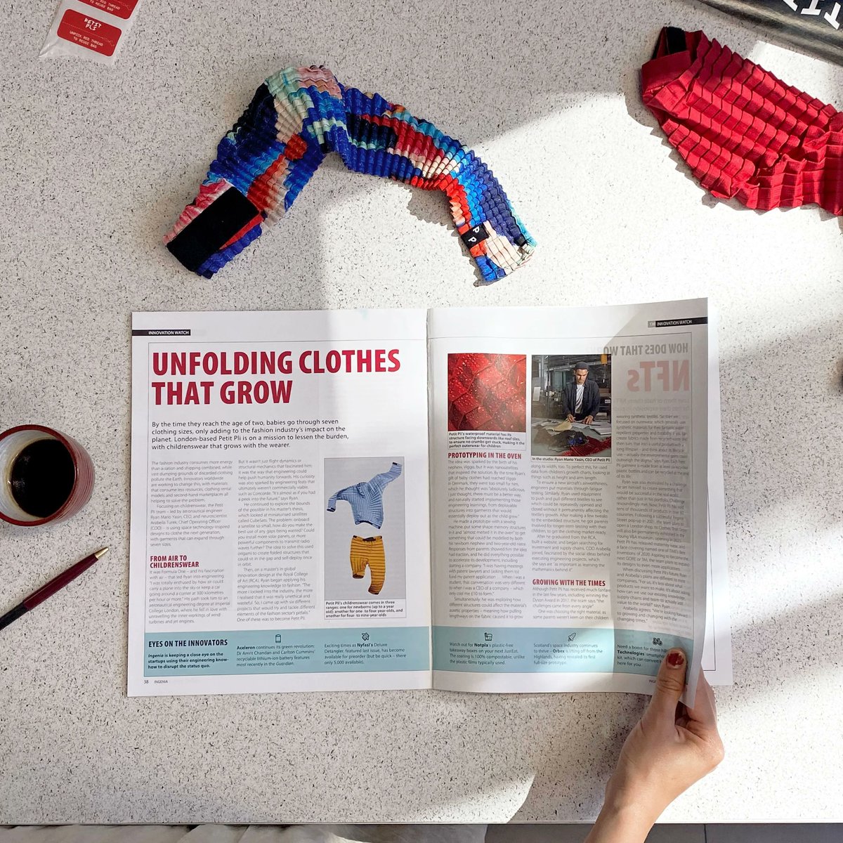 Eyes on the innovators 👀 It's a delight to feature in #IngeniaMagazine by <a href="/RAEngNews/">Royal Academy of Engineering</a>. Read all about Petit Pli's foundations, challenges and ambitions as part of the magazine's series on startups using engineering know-how to disrupt the status quo👉 buff.ly/3O2bSh8