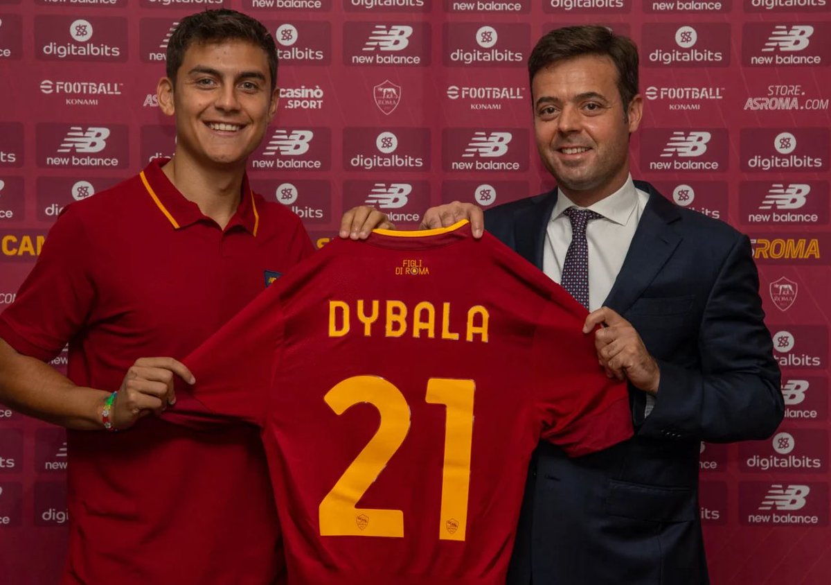 Paulo Dybala will wear the jersey number 21 at AS Roma.
