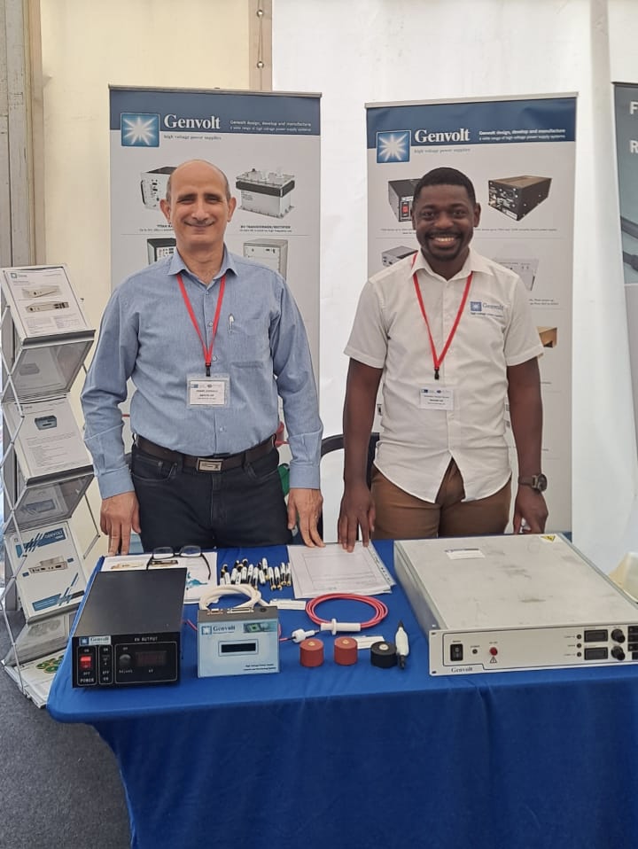 Genvolt's tweet photo. Sebastien Nouwe and Abbas Jebraeili are at the Genvolt Ltd stand at Rutherford Appleton Laboratory. 

Come and visit us to see if we can offer help and support for your high-voltage applications. https://t.co/Xa3cnsTnFV