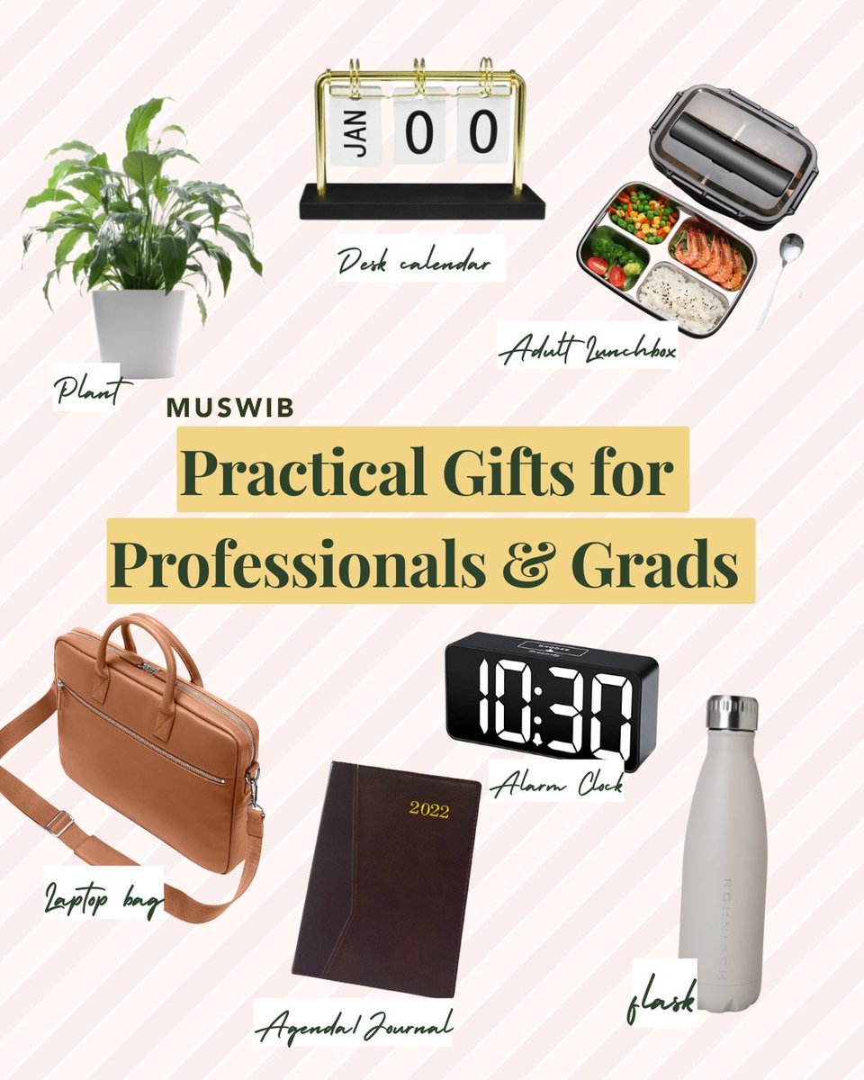 Graduation season! 🎓
Here are some practical gifts for grads and professionals! #muswib #gradseason