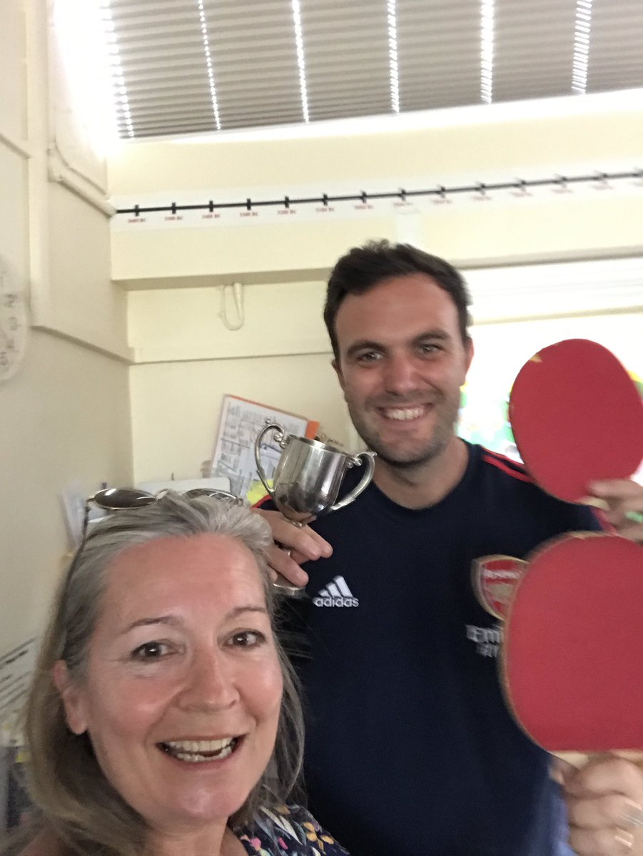 …and the winners of the Year 6 table tennis competition is Tom and Mrs Newland (again!!) #didntevenhavemyPEkit #graciouswinners