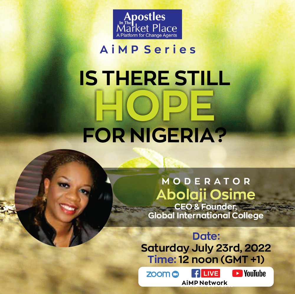 AiMP_Network's tweet photo. Join our moderator Abolaji Osime at our July Series themed ''Is There Still Hope For Nigeria.'' Register by clicking https://t.co/dQfz8f0wwf and kindly invite a friend.
#AIMPSeries
#AIMPNetwork
#Hope
#Nigeria
#Change https://t.co/rqgvg3635A
