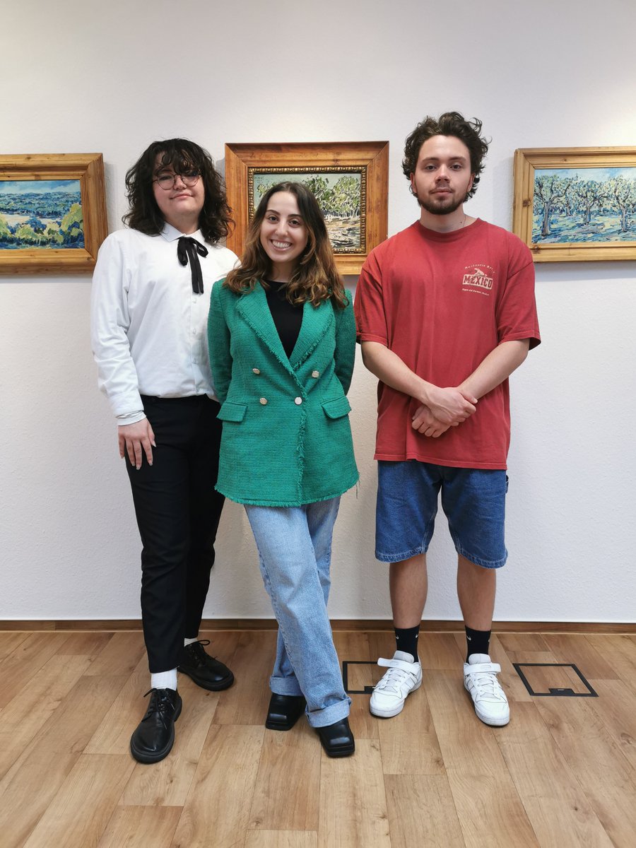 We would like to thank the three interns from Ampère High School in Lyon for their great support. All 3 interns, Yasmine, Hypolite and Adrien, have shown a great effort &amp; supported us in the organization of our gallery &amp; museum projects! We miss your cheerfulness! #lovelyinterns