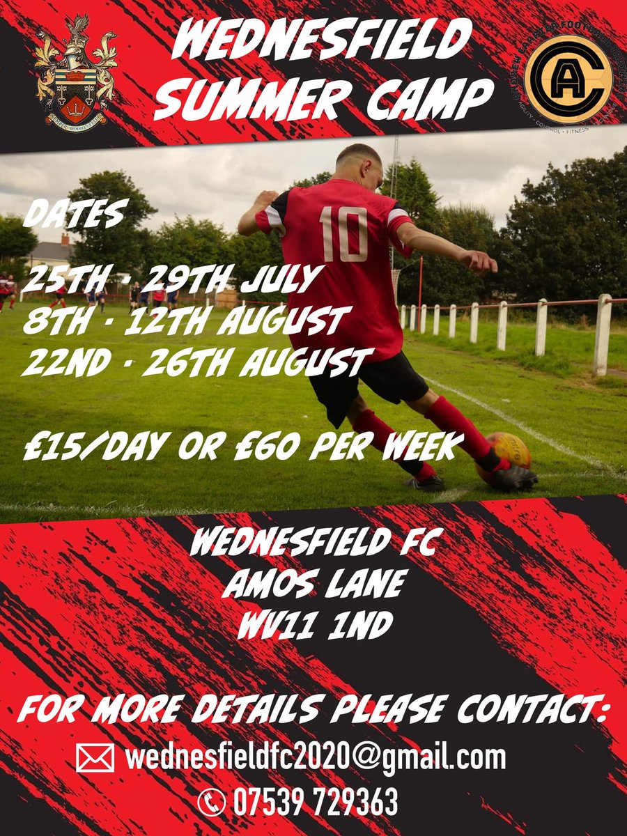 With the six weeks holiday fast approaching we know how stressful this can be as parents. Look no further we have 3 of the 6 covered for you. If you require any further information don't hesitate to get in touch. Message today to book your childs space ⚽