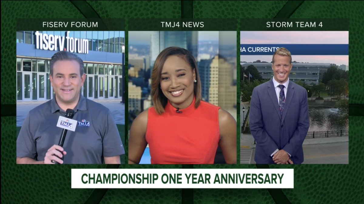 We’re live on #TMJ4Today celebrating the 1st anniversary of the @Bucks Championship win! Join us on @tmj4 or tmj4.com/live