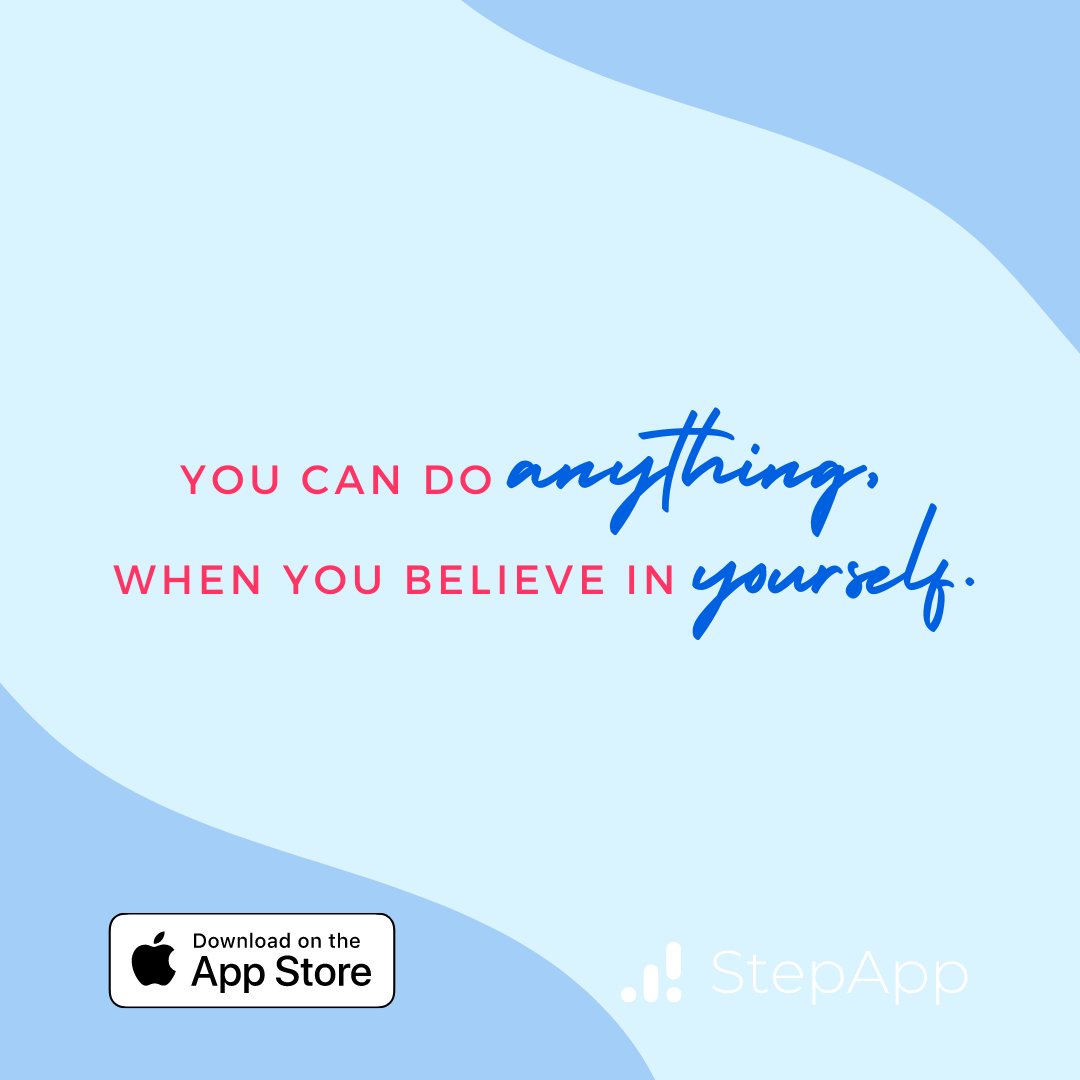 StepAppInc's tweet image. You can do anything, when you believe in yourself... ✨

#theStepApp #StepApp #SelfImprovement #WellBeing #Productivity