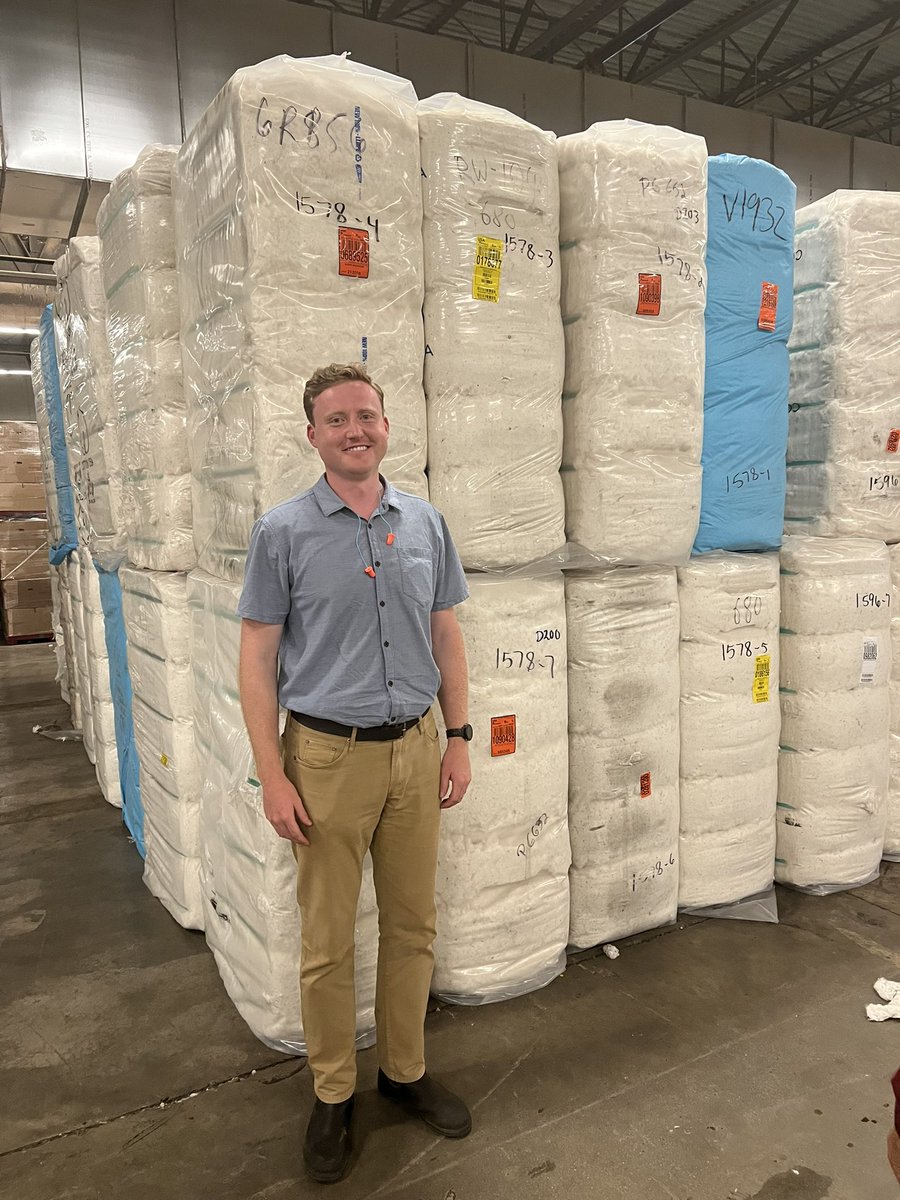 cornellwillow's tweet image. Thanks very much to Devin O’Conner of Parkdale Mills for giving us a tour of their awesome cotton spinning mill in Gaffney, SC. Incredible automation and efficiency. This is where hemp fiber needs to go someday (soon).