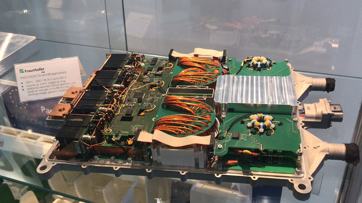 Brought some nice #powerelectronics to our <a href="/Fraunhofer/">Fraunhofer-Gesellschaft</a> booth, eg. this Word record powerdensity #fuelcell BoP Converter with 3D printed coldplate