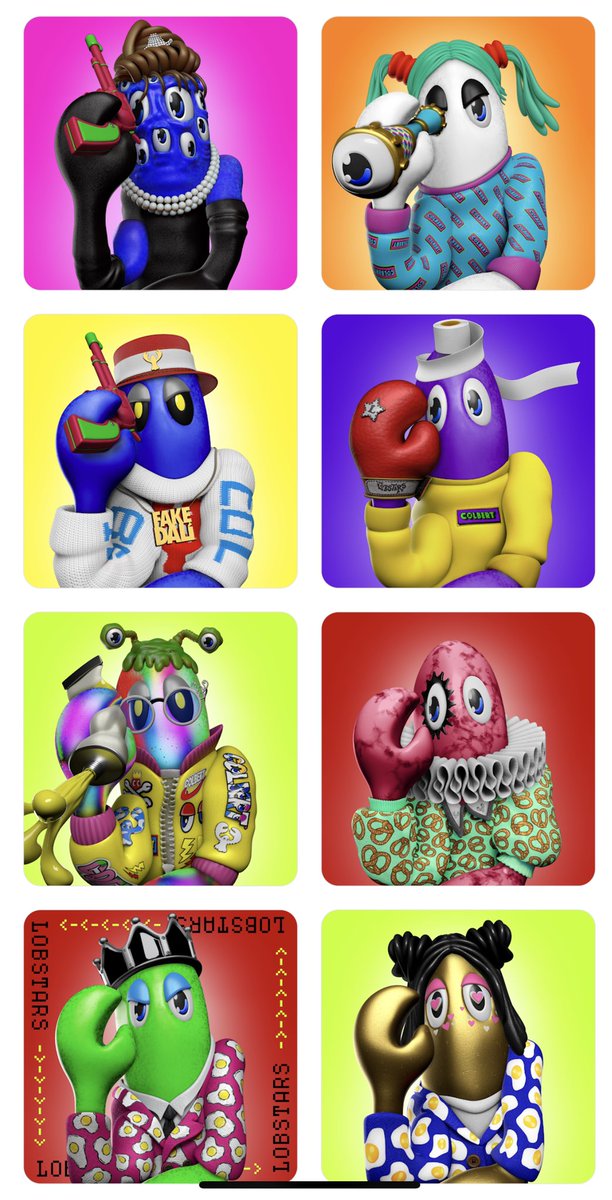 I swept 100 <a href="/thelobstars/">The Lobstars</a> of famous artist Philip Colbert .