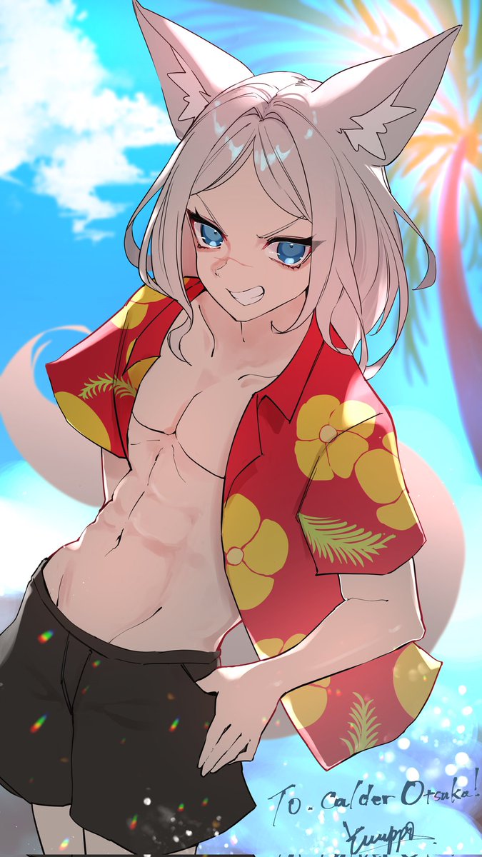 OtsukaCalder's tweet photo. Waxed, vaxed, and ready for hot wolf boy summer.
😎👉👉☀️🌴🍹
🎨: yuu_roro
#callust #Vtuber #ENVtuber #VTuberTwP https://t.co/IfuOC4QZBL