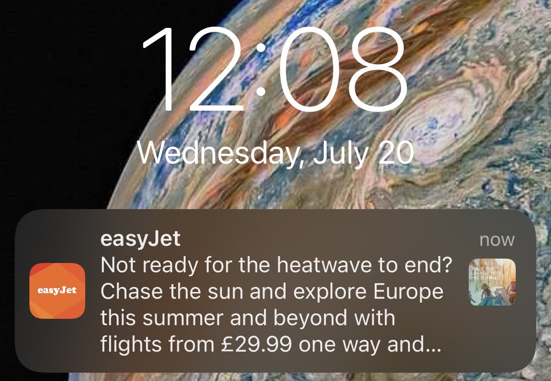 Pataphysicsist's tweet photo. I’m not sure what part the last two days spelt ‘marketing opportunity’ @easyJet , seems pretty irresponsible at best. Didn’t you signup to the UN’s Race to Zero scheme last year? https://t.co/WQQ3FwqYlu