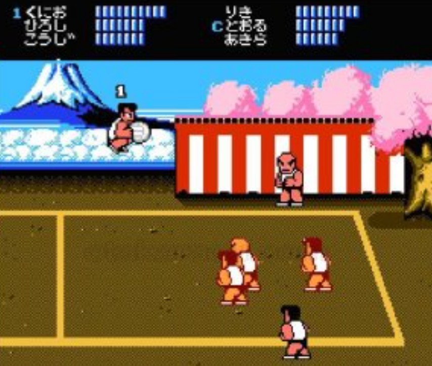fami_maga's tweet photo. 『熱血高校ドッジボール部』は、1988年7月26日にテクノスジャパンよりファミコンで発売

熱血高校ドッジボール部が世界の強豪と戦う「遠征試合」、好きなチームを選んで対戦する「対抗試合」、最後の一人になるまでバトルロワイアルな「クラブ活動」の 3モードがある。強烈必殺シュートを決めろ！ https://t.co/5Lp6KpLLuQ