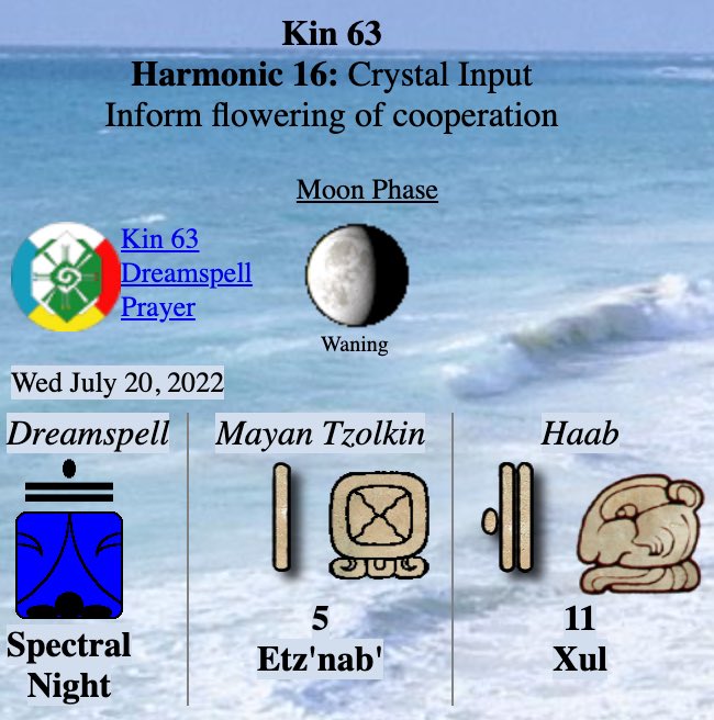 Tex369X's tweet photo. Wednesday 7.20.2022 - #Kin63
Long Count 0.0.9.12.18
moon:13 day:24
#BLUESPECTRALNIGHT
I dissolve in order to dream
Releasing intuition
I seal the input of abundance
With the spectral tone of liberation
I am guided by my own power doubled https://t.co/rUg5gPpVU2