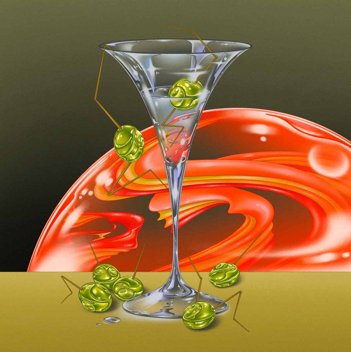 Martini, extra dirty.

#illustration #digitalart #procreate #iPadPro