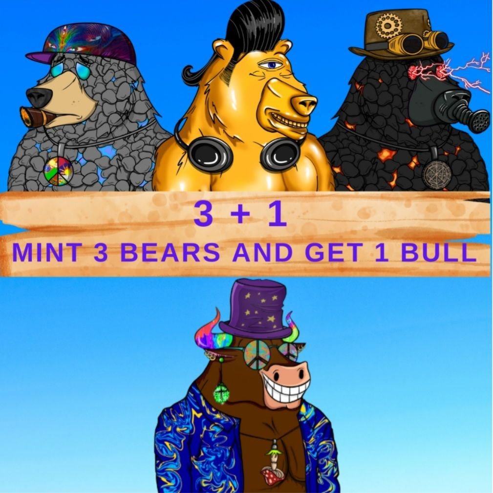 PSYBULLS_NFT's tweet photo. Mint 3 Bears and get 1 free #PsyBull airdropped to your wallet!
Mint on https://t.co/wSG89UwWtk
#StrongerTogetherAlliance #BNB #NFTcommunity #NFTS #NickelodeonNFT #NFTMarketplace https://t.co/7wG7NEv9TG