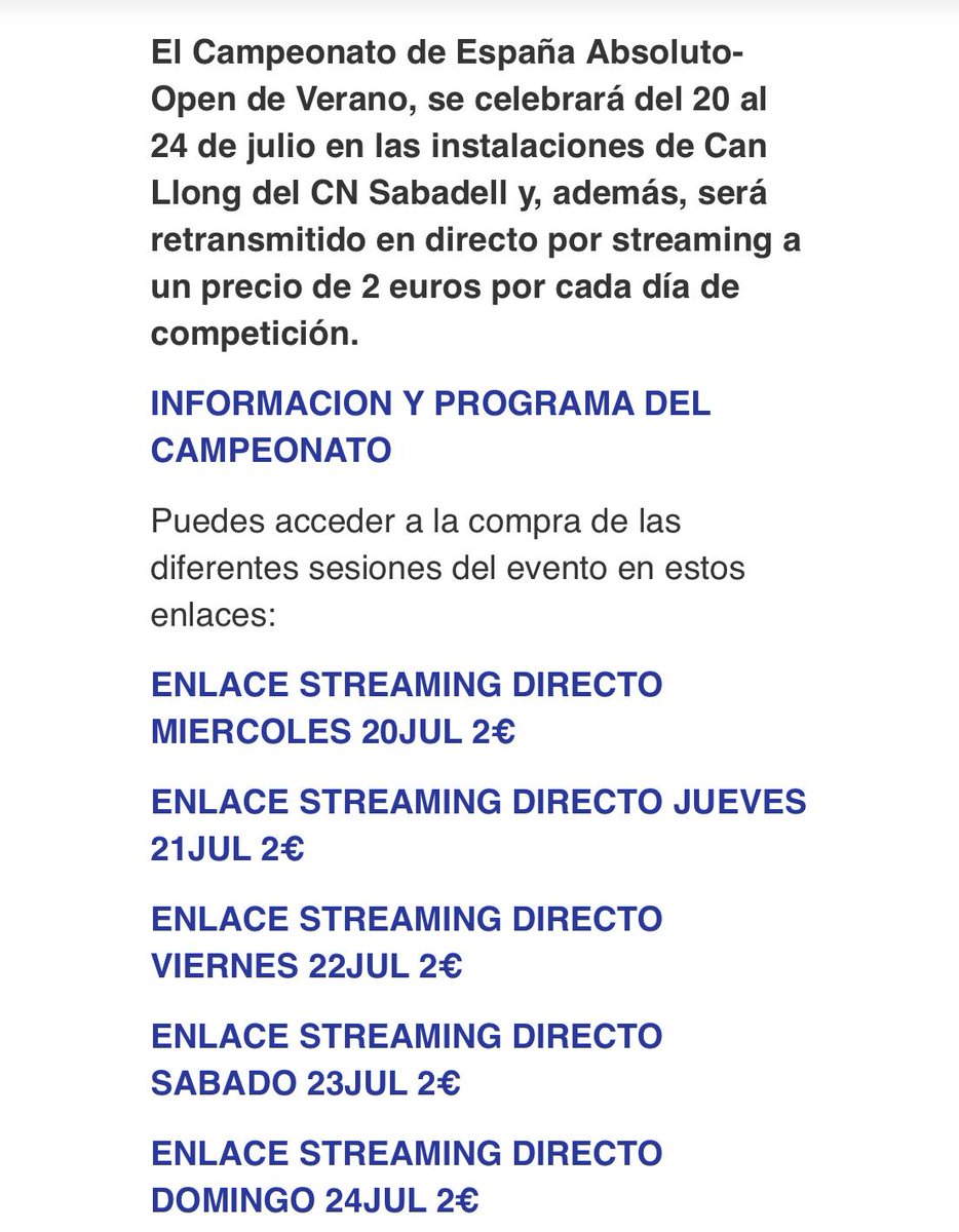 CMN_Arganda's tweet photo. Entrada presencial 5€, streaming 2€. El chiste se cuenta solo @RFEN_Oficial https://t.co/TYhZhphe7u