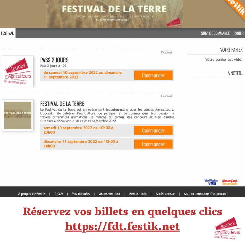 Festival de la Terre à Saclay (Essonne) les 10 et 11 septembre 2022. Venez nombreux découvrir les mille et une facettes de l’agriculture francilienne. Marché du terroir, expositions de matériel agricole, ferme pédagogique, stand sur la #méthanisation / production de #gazvert !