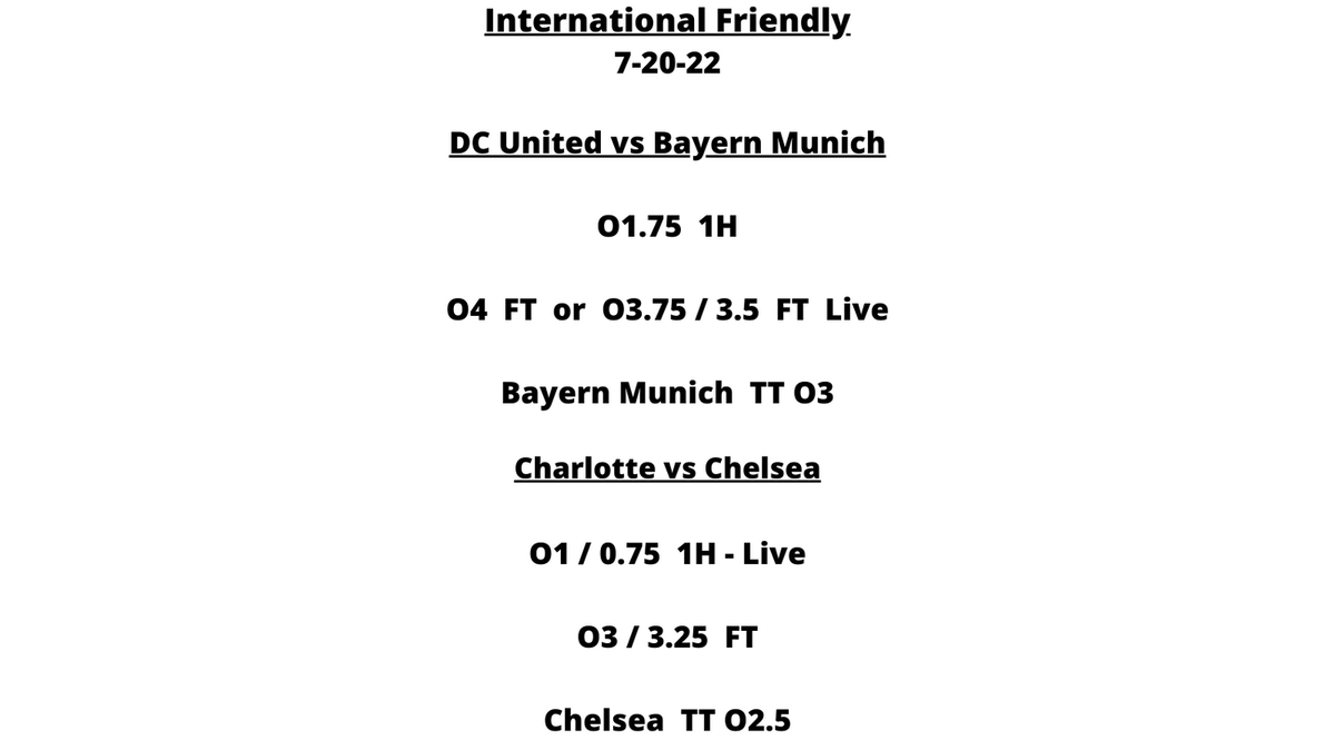 ROICapper1's tweet image. Show Support By Hitting The Like Button or Retweet. 👊🙏  

#internationalclubfriendly #arsenal #cheslea #bayernmunich #manchestercity #dcunited #clubamerica #orlandocity #charlottefc #sportsbettingtips #sportsbets #soccer #sportsbetting #liveplays #sportsbettingtips #sportsbet