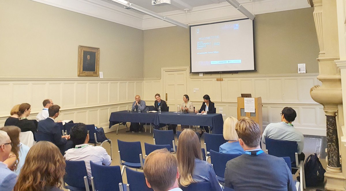 lucyerickson_'s tweet image. Dr Felicia Liu, researcher @TheSmithSchool @UniofOxford chairs a session on transitions to sustainable finance #osfs2022 #sustainablefinance 

One key message: Building capacity &amp;amp; local language talent for implementation of ESG is crucial - there is an unmet demand for expertise