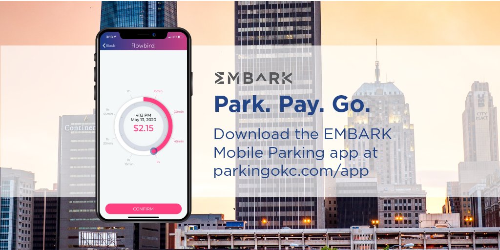 Stop looking and start parking! Find parking, pay, and be on your way, all from your phone. Download <a href="/EMBARKOK/">EMBARK</a>’s new parking app, <a href="/FlowbirdUS/">Flowbird US</a>.