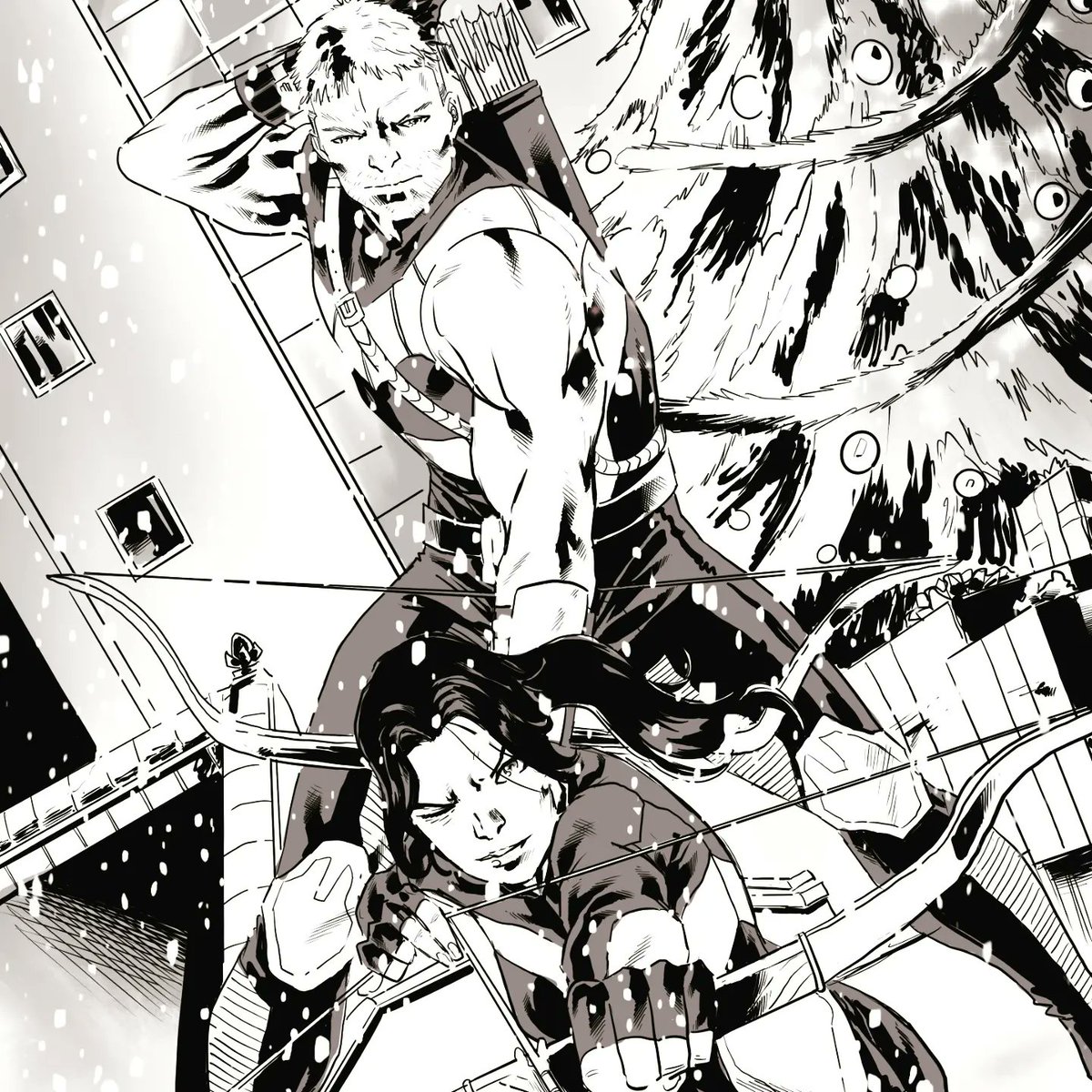 Tia_991's tweet photo. Hawkeye &amp; Kate
.
.
#comic #comics #art #drawing #illustration #cartoon #digitalart #comicart #artist #sketch #comicbooks #marvel #marvelcomics #avengers #sketchbook #marvelstudios #hawkeye #greyscale https://t.co/BSAeEoUGnc
