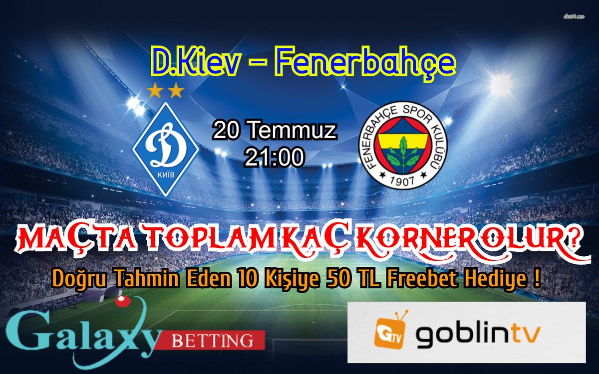 GoblinTV Sports (@goblintv5) on Twitter photo ✅<a href="/goblintv5/">GoblinTV Sports</a> hesabını takip et
🔁 RT Yap
🚻 3 Arkadaşını Etiketle
✍️ Tahmininle birlikte kullanıcı adını yaz
🎉Kazanan 10 şanslı kişiden biri ol!
#fenerinmacivar #fenerbahçe #DinamoKiev #Galaxybetting #goblintv #cekilis #Freebet #etkinlik ✅<a href="/goblintv5/">GoblinTV Sports</a> hesabını takip et
🔁 RT Yap
🚻 3 Arkadaşını Etiketle
✍️ Tahmininle birlikte kullanıcı adını yaz
🎉Kazanan 10 şanslı kişiden biri ol!
#fenerinmacivar #fenerbahçe #DinamoKiev #Galaxybetting #goblintv #cekilis #Freebet #etkinlik