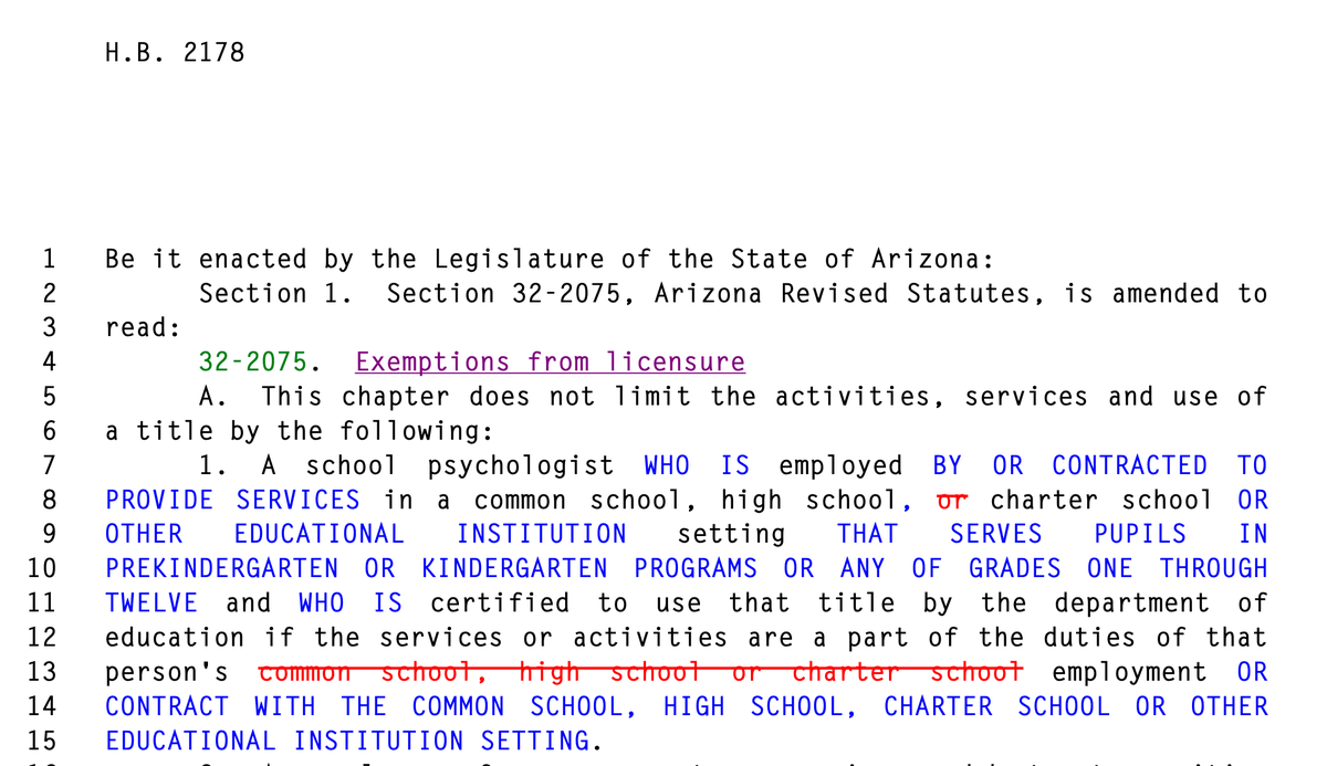 ALegalProcess's tweet photo. Wait, the AZ legislature thinks its a good idea to put UNLICENSED "psychologists" into schools pre-K to 12?
#HB2178 https://t.co/OD89Jy73ra