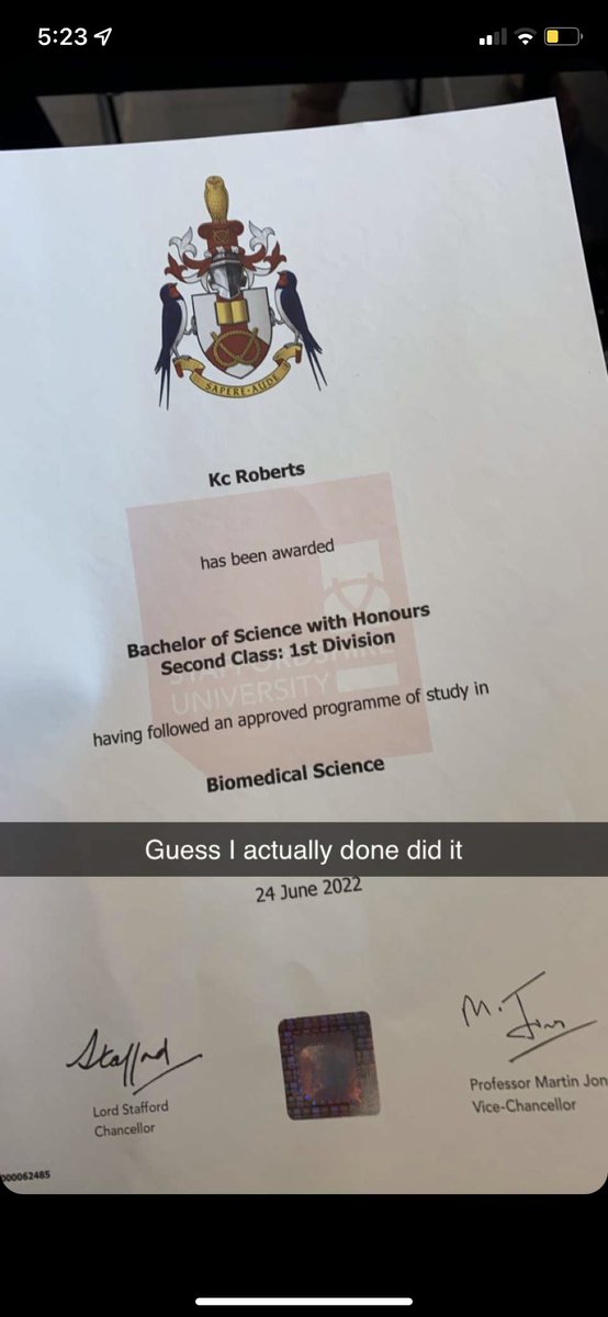 I graduated today🥳 #ProudToBeStaffs