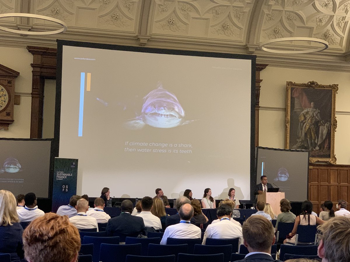TheSmithSchool's tweet image. &quot;Satellite data can only tell us so much. Bring more to the party , particularly as you have expertise on water and strong research pedigrees.&quot; Our very own @dr_alexmoney presenting on water stress models. #SpatialFinance
#OxSustainableFinance  #OSFS2022 #SustainableFinance
