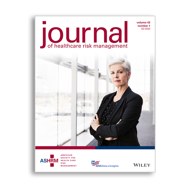 ASHRMAHA's tweet photo. The new issue of the Journal of Healthcare Risk Management is available now! 

Find the latest research, trends and developments in the health risk management field in the Q3 2022 issue. Access it today! 

https://t.co/3vZR89OOcj https://t.co/5uIV6umlGl