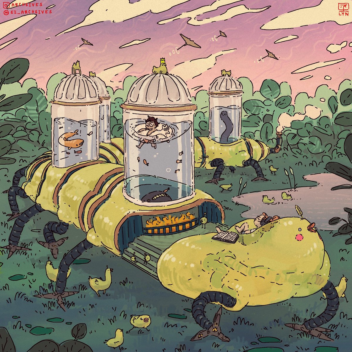 The beaked broodmother was in good spirits and granted the adventurers safe boarding for the day. #archeives #archeived #illustration