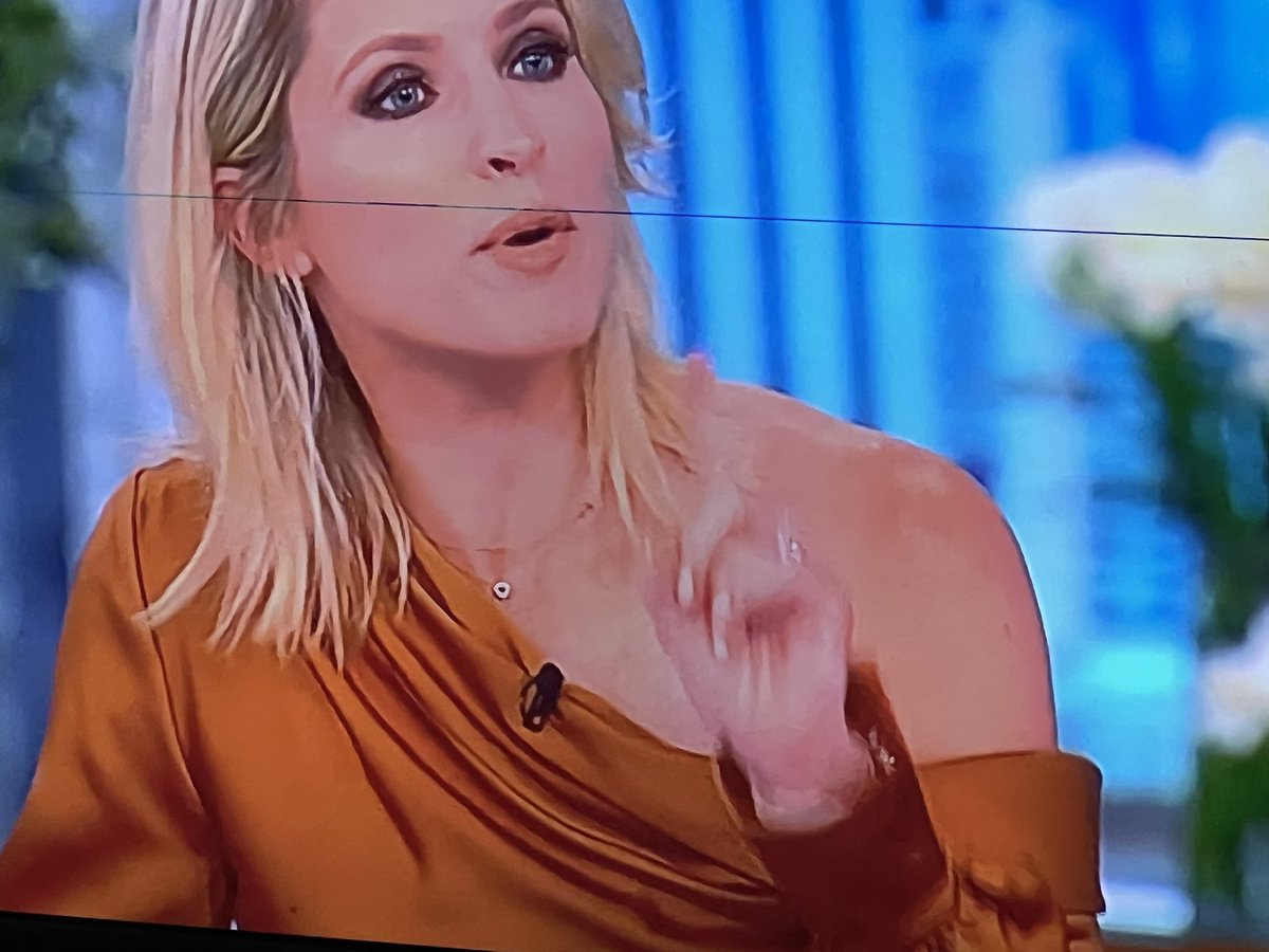 Caught a glimpse of <a href="/sarahaines/">Sara Haines</a> on <a href="/TheView/">The View</a> in this dress stunning. Anyone know the designer?