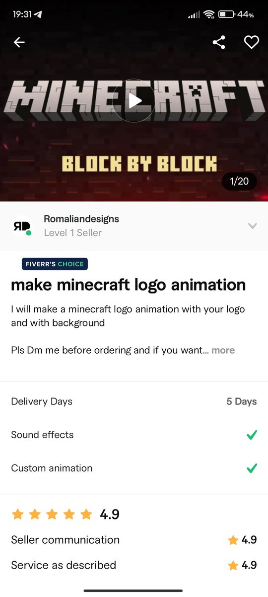 RomalianT's tweet photo. I had never expected that something like that can happen
#Fiverr #fiverrseller #FiverrGig #Minecraft https://t.co/puL93fhkSJ