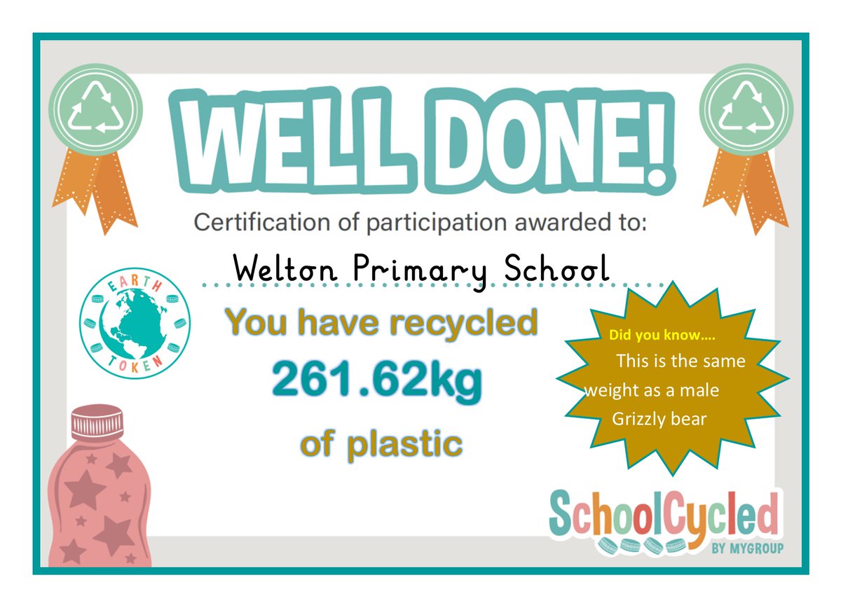 A huge well done to the whole of @WeltonPrimary for collecting such an amazing amount of plastic lids to be recycled! Thank you @MYReFactory for running such a fantastic scheme. We can't wait to get going again next year already!
#sustainableschool #closetheloop @MYGroupRecycles