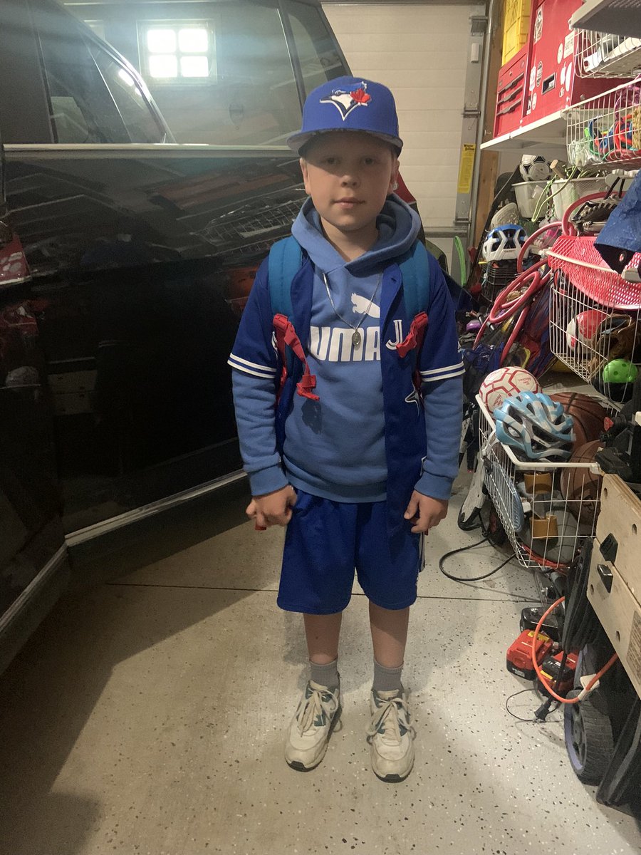 All blue everythang #RallyCapsON #BlueJays #baseballcanada in Saskatoon SK!