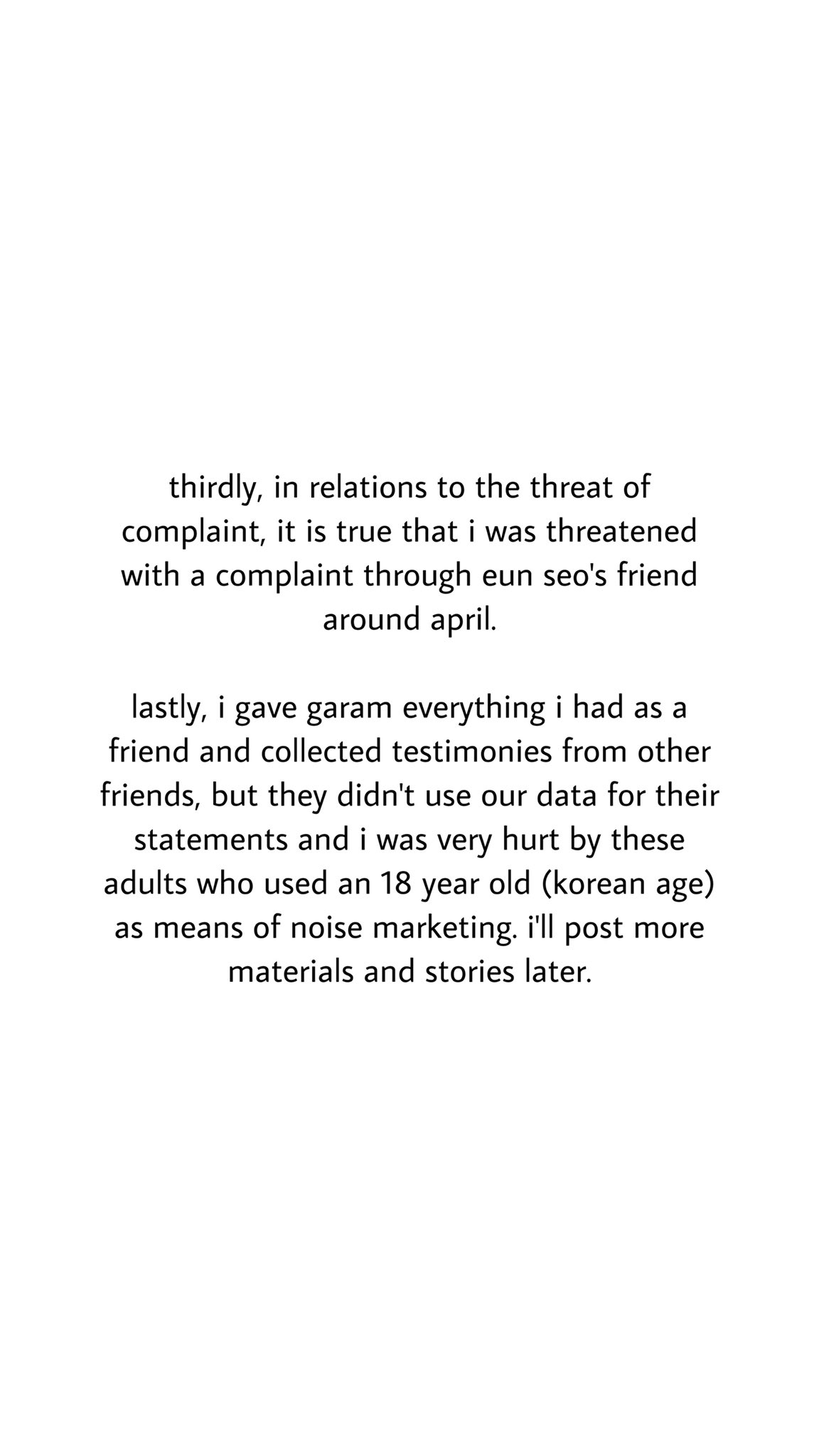 mimosa⁹ಇ≷ on Twitter: "garam’s friend has spoken up on her instagram