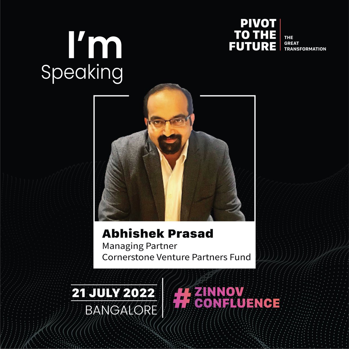 Hello #Bangalore folks, our Managing Partner is excited to come to your city for the ‘<a href="/Zinnov/">Zinnov</a> Confluence 2022.’

<a href="/abhishek_csvp/">Abhishek Prasad</a> is among the panelists for ‘Value vs Valuation - How fast-growth innovative companies are built.‘ See you tomorrow at Sheraton Grand, Whitefield.