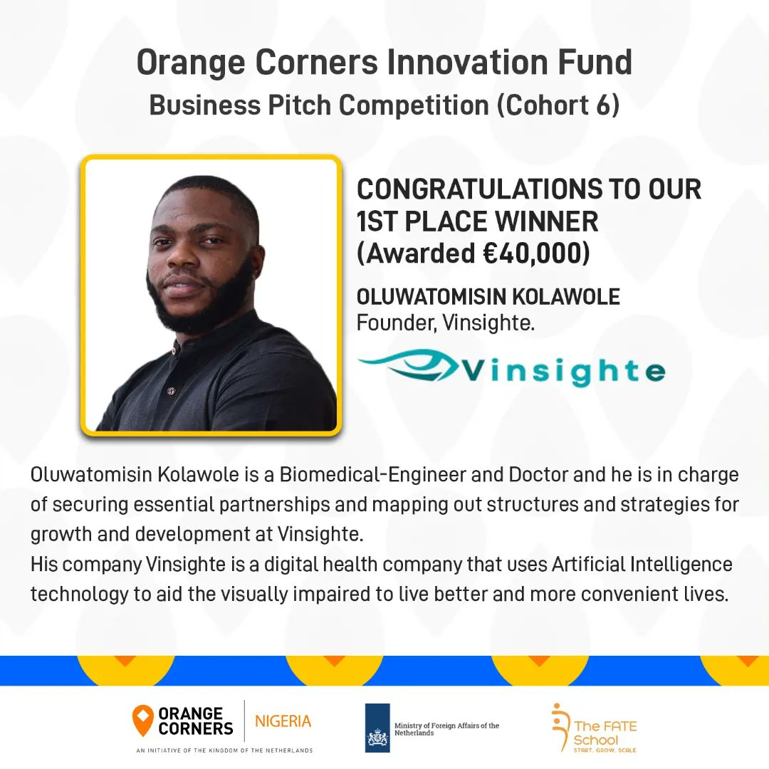OrangeCornersNG's tweet photo. Still celebrating the OCIF Business Pitch Competition Winners.

Swipe to know more about their respective businesses. 

Seen anyone you know? Tag and congratulate them.

Don't forget to check them out and patronise them too. https://t.co/CYV0d2xfhS