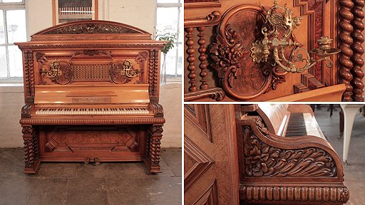 besbrodepianos's tweet photo. Ref 2870: German Late Renaissance style, 1896, #Pfaffe upright #piano with a walnut case, mock roll top piano fall and barley twist legs. Piano is unique and was exhibited in the German Industrial and Art Fair in Berlin 1896.
https://t.co/KUV0ZJpwli https://t.co/0bI4P0rBxb