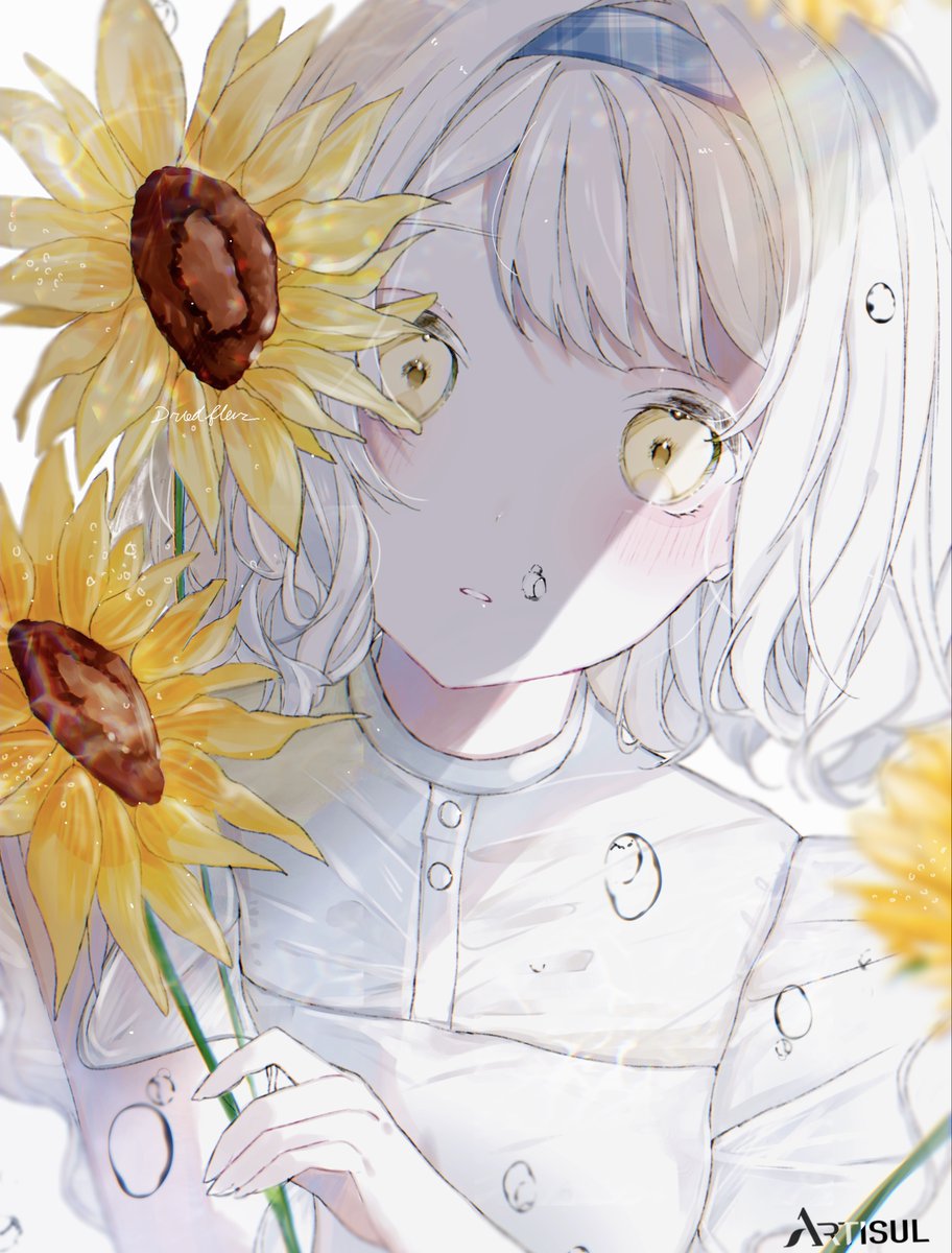 先日投稿した、ひまわりの季節 のメイキングと簡単な解説です